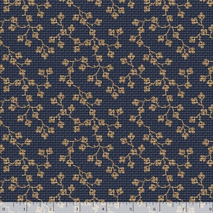 Marcus Fabrics - Indigo Neutrals - Blossom, Navy