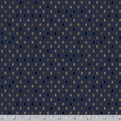 Marcus Fabrics - Indigo Neutrals - Mini Tile, Navy