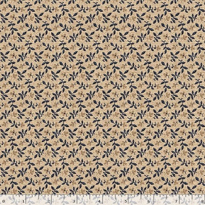 Marcus Fabrics - Indigo Neutrals - Tossed Leaves, Tan