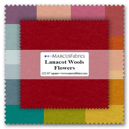 Marcus Fabrics - Lanacot Wool - 12 - 10' Squares, Flowers