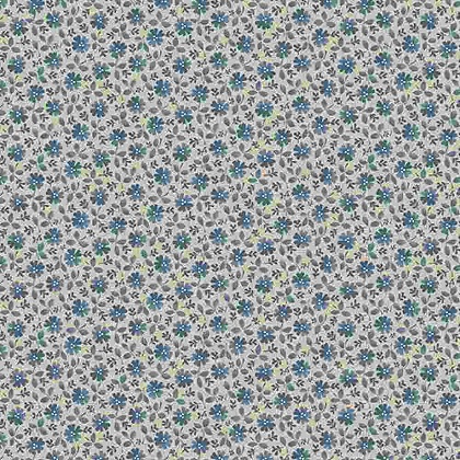 Marcus Fabrics - Old Blue Calicos - Valley Flowers, Blue