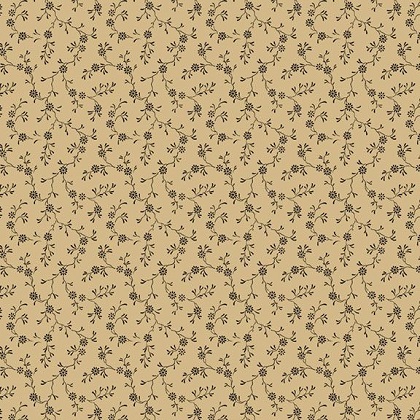 Marcus Fabrics - Paula's New Companions - Tossed Sprigs, Tan