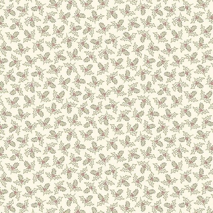 Marcus Fabrics - Songbird Holiday - Holly, Cream