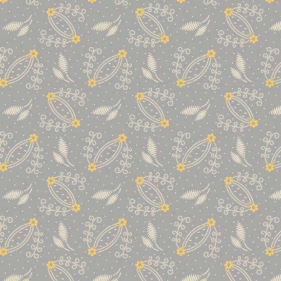 Marcus Fabrics - Yellow Sky - Twosome, Gray