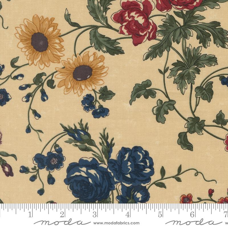 Moda - Daisy Lane - Large Garden Floral, Dandelion/Multi