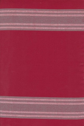 Moda - Enamoured Toweling - 18' Hemmed Edge - Double Stripe, Red