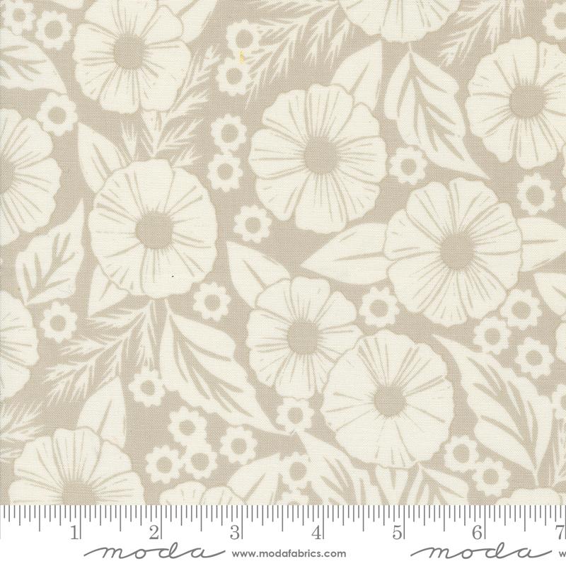 Moda - Field Of Flowers - Tonal Florals, Flax