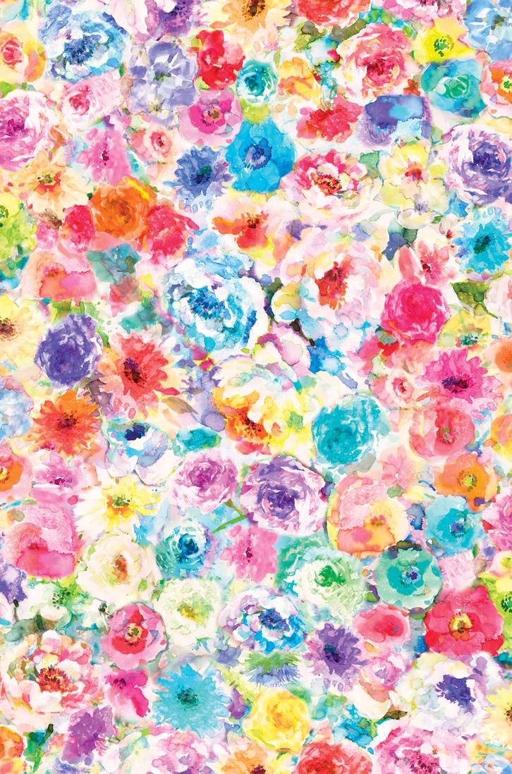 Moda - Gradients Euphoria - Impressionist Floral, Rainbow