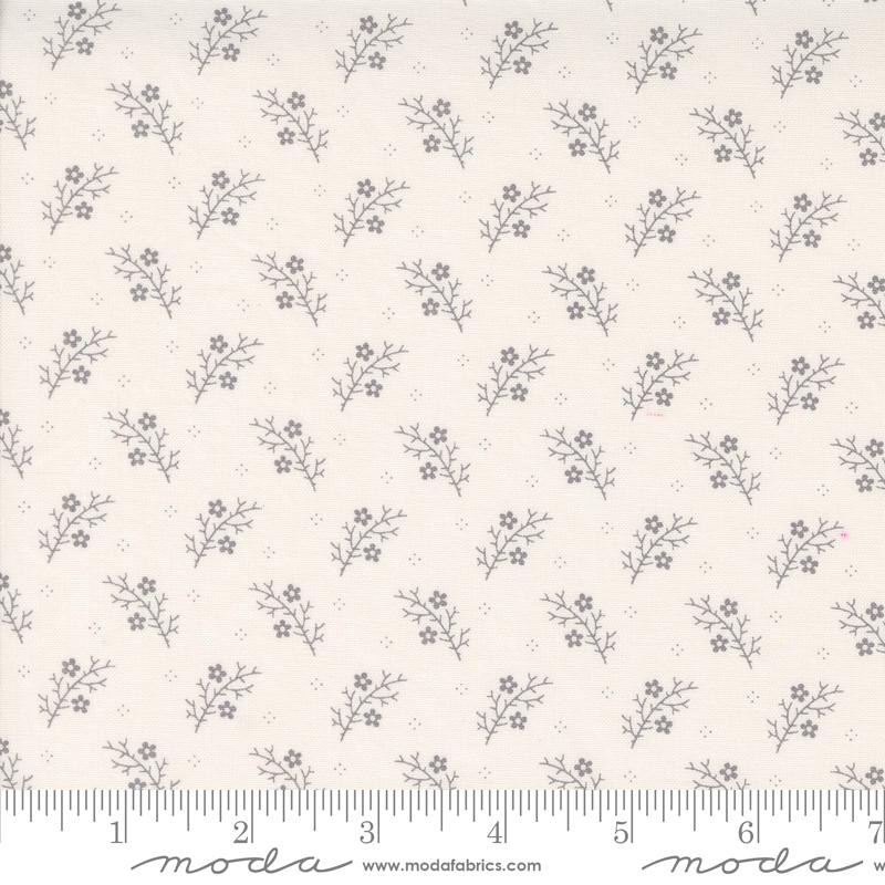 Moda - Itty Bitty Background Gatherings - Blooming Branches, Grey