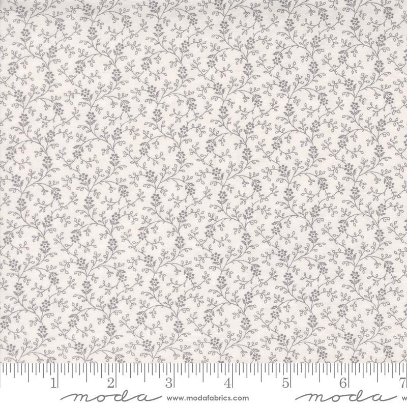 Moda - Itty Bitty Background Gatherings - Flower Vine, Grey