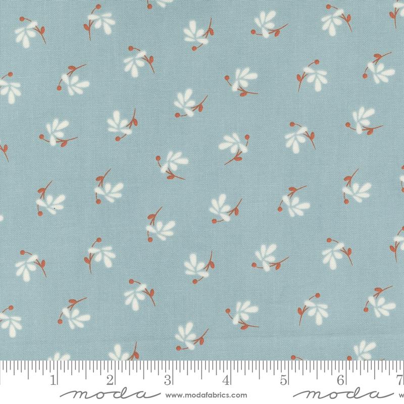 Moda - Melrose - Small Floral, Beverly Blue Sky