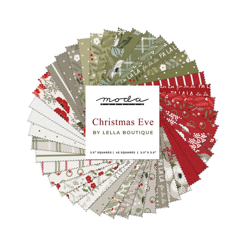 Moda - Mini Charm Pack - Christmas Eve - 40 - 2 1/2' Squares