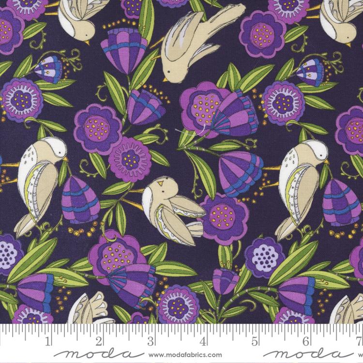 Moda - Pansy's Posies - Birds & Posies, Amethyst