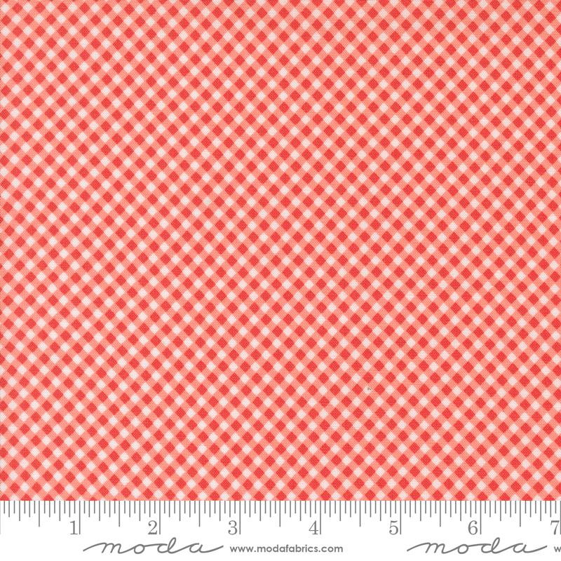 Moda - Raspberry Summer - Gingham, Carnation