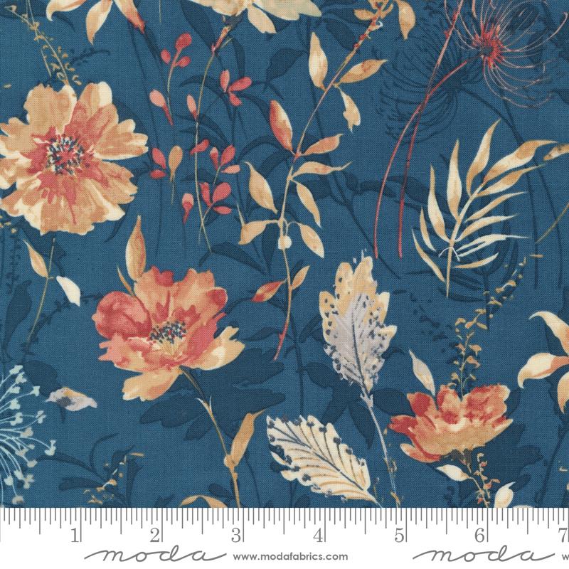 Moda - Sandalwood - Meadow Floral, Indigo