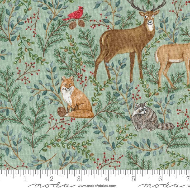 Moda - Woodland Winter - Pine & Animal Landscape, Eucalyptus