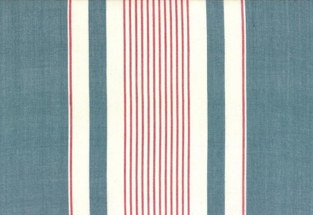 Moda Toweling - Pieces to Treasure  - Picnic Point, Blue/Red Stripe