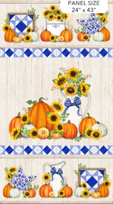 Northcott - Autumn Gathering - 24' Pumpkin Panel, Cream