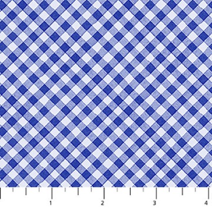 Northcott - Autumn Gathering - Diagonal Check, Blue