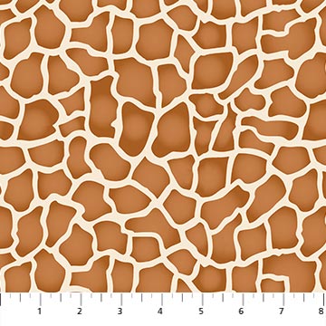 Northcott - Baby Safari - Giraffe Skin, Rust