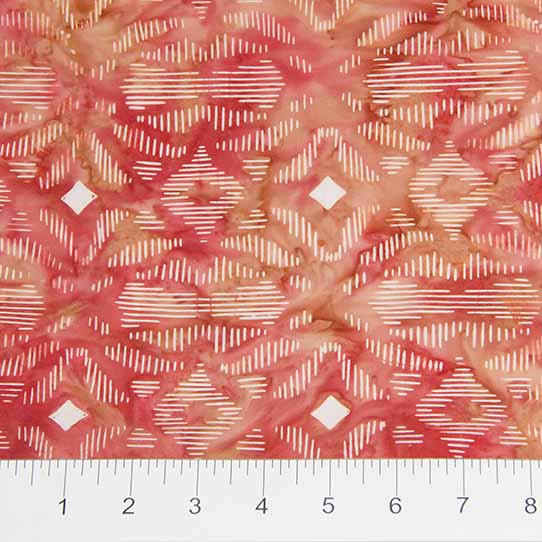 Northcott - Banyan Batiks - Ikat Sketch, Red/Orange