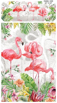 Northcott - Flamingo Bay - 24' Flamingo Bay Panel, White