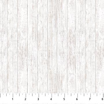 Northcott - Golden Christmas - Barn Boards, White