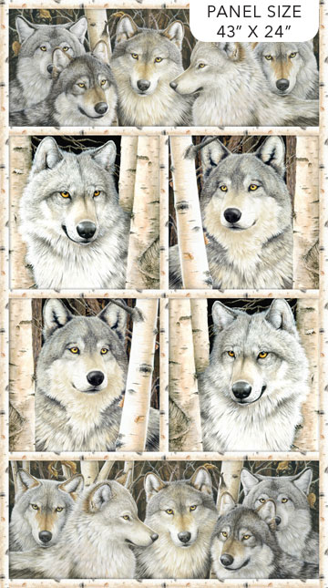 Northcott - Gray Wolf - 24' Wolf Panel, Gray