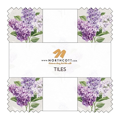 Northcott - Lilac Garden - Tiles - 42 - 10' Squares