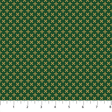 Northcott - Merry Christmas - Mini Grid, Pine