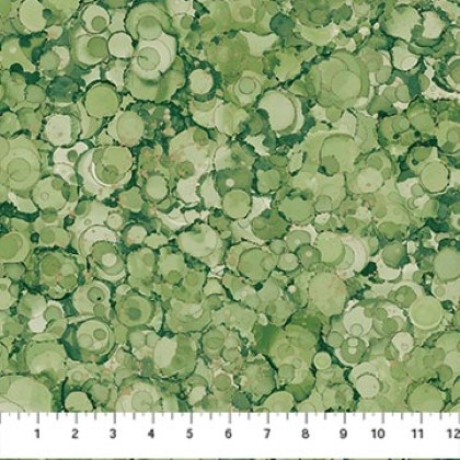 Northcott - Midas Touch - Bubble Texture, Green