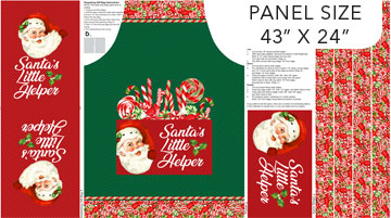 Northcott - Peppermint Candy - Child's Apron, Pine/Multi