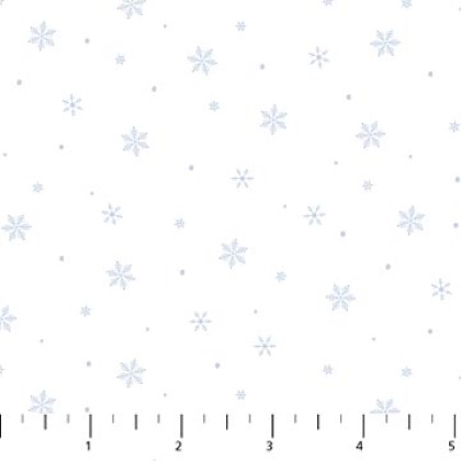 Northcott - Snow Much Fun Flannel - Little Snowflakes, White