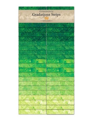 Northcott - Stonehenge Gradations - 40 x 2½' Strips, Rain Forest