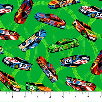 Northcott - Turbo Speed - Small Cars, Green/Multi