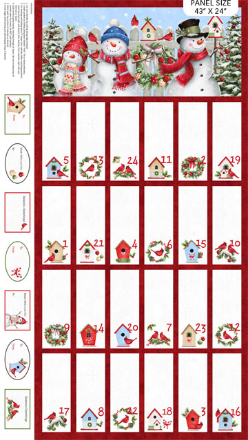 Northcott - Winter Welcome - 24' Advent Calendar Panel, Multi