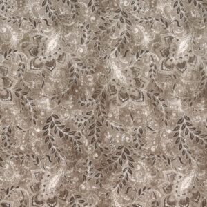 Oasis Fabrics - 118' Classic - Tonal Floral, Dark Taupe