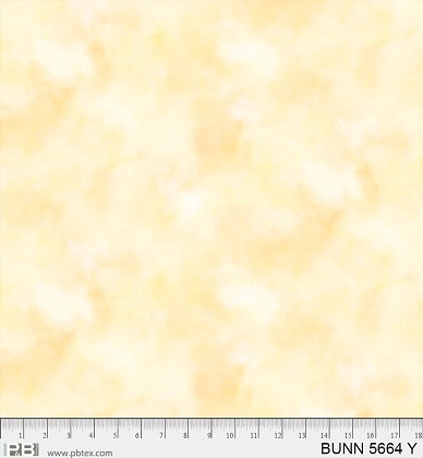 P & B Textiles - Bunnies & Blooms - Textured, Yellow