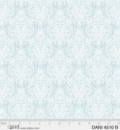 P & B Textiles - Daniella - Damask, Blue