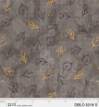 P & B Textiles - Desert Blooms - Sprigs, Silver