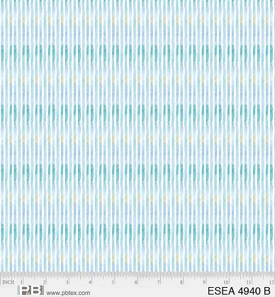 P & B Textiles - Enchanted Seas - Stripes, Blue