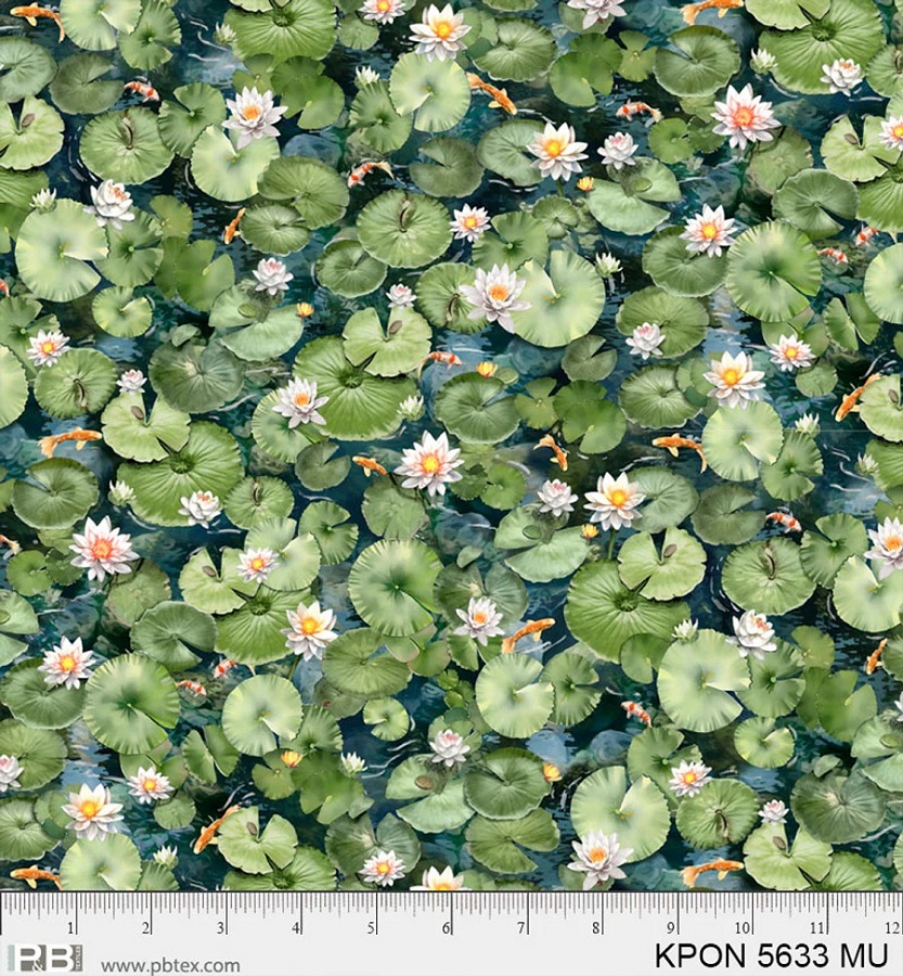 P & B Textiles - Koi Pond - Lily Pads, Multi