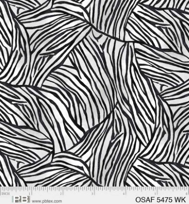 P & B Textiles - On Safari - Zebra Print, Black & White