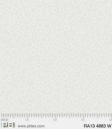 P & B Textiles - Ramblings 13 - Circles, White on White