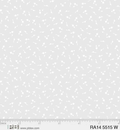 P & B Textiles - Ramblings 14 - Tossed Dots, White on White