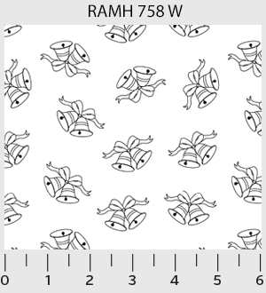 P & B Textiles - Ramblings Holiday - Bells, White