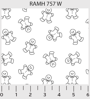 P & B Textiles - Ramblings Holiday - Gingerbread Men, White