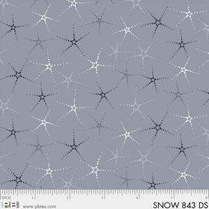 P & B Textiles - Snowmen Meadow - Snowflakes, Silver