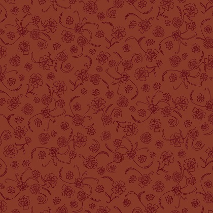 P & B Textiles - Still Life - Ditzy Floral, Red