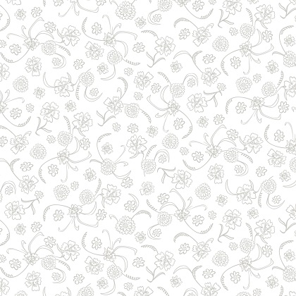 P & B Textiles - Still Life - Ditzy Floral, White